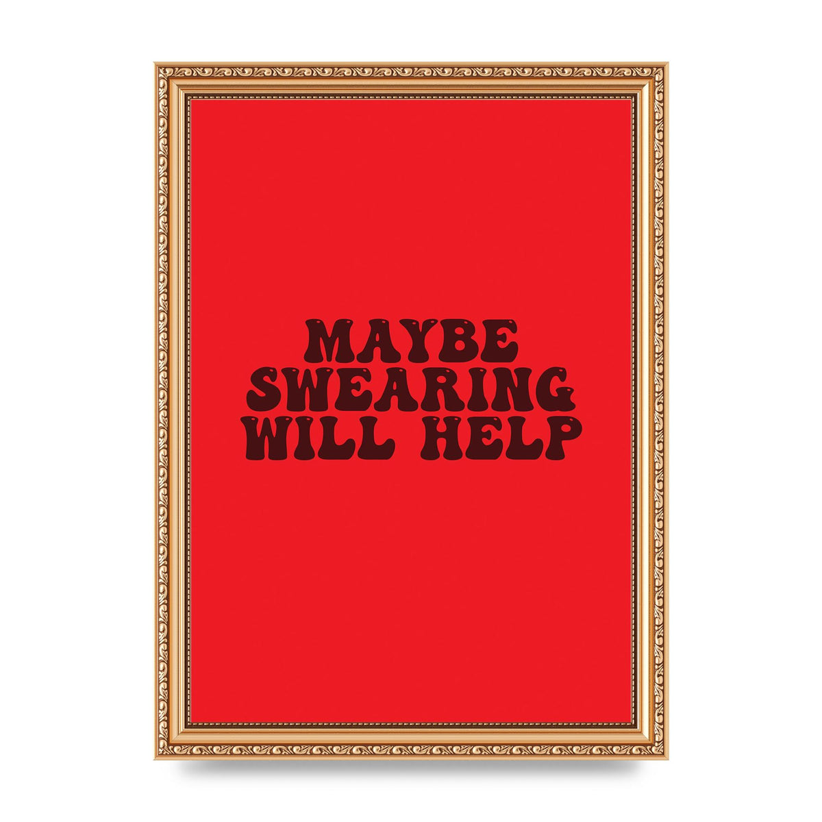 Swearing Joke" Art For The Home - A4 framed