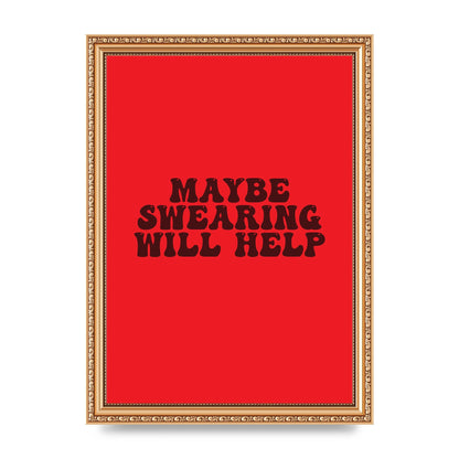 Swearing Joke" Art For The Home - A4 framed