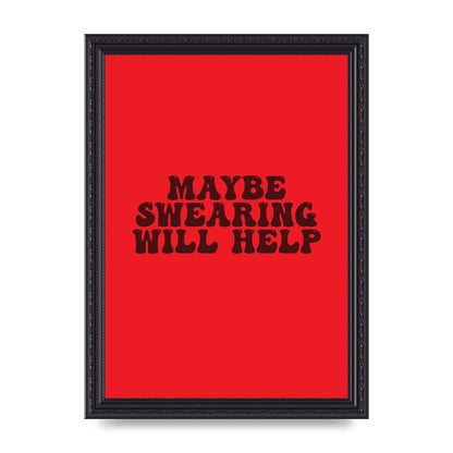 Swearing Joke" Art For The Home - A4 framed