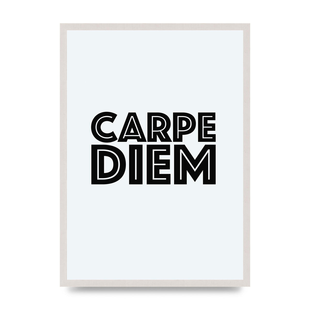 Carpe Diem White" Wall Art - A2 framed