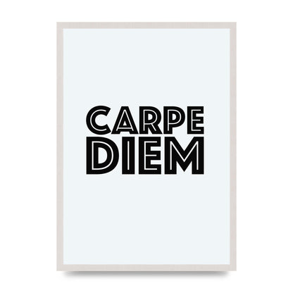 Carpe Diem White" Wall Art - A2 framed