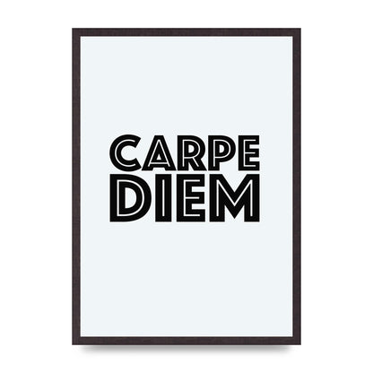 Carpe Diem White" Wall Art - A2 framed