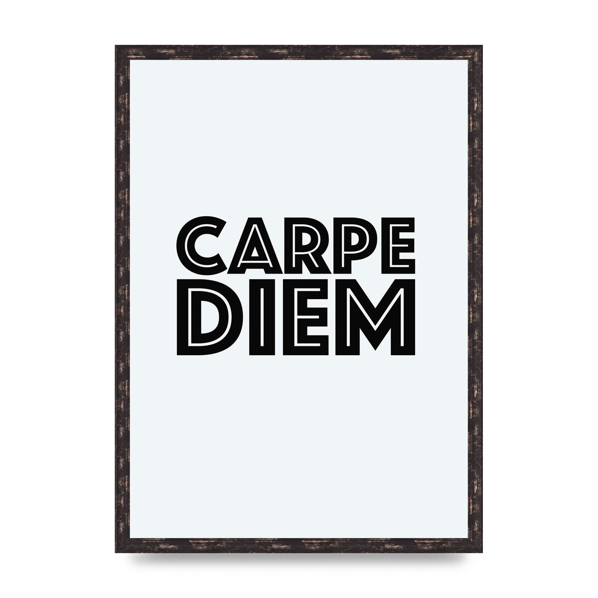 Carpe Diem White" Wall Art - A2 framed