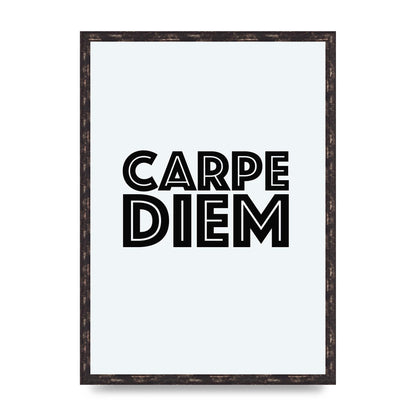 Carpe Diem White" Wall Art - A2 framed
