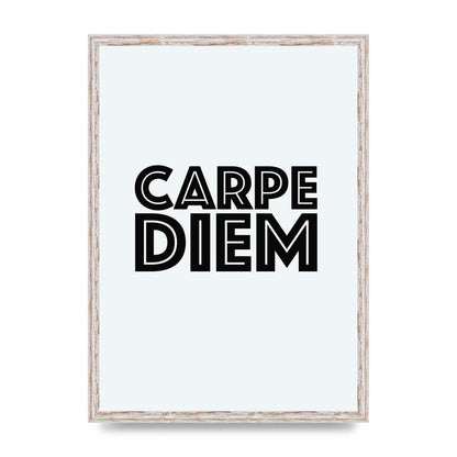Carpe Diem White" Wall Art - A2 framed