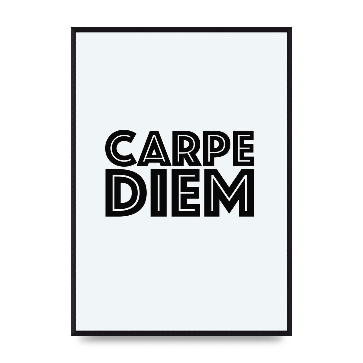 Carpe Diem White" Wall Art - A2 framed