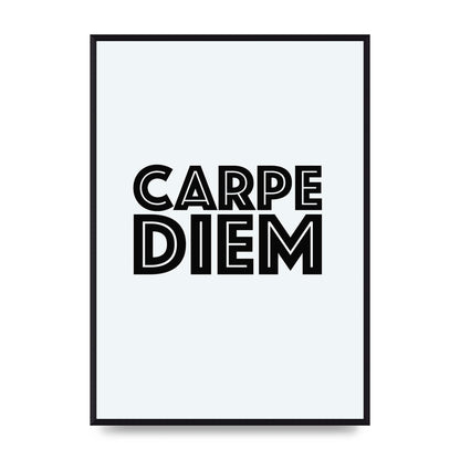 Carpe Diem White" Wall Art - A2 framed