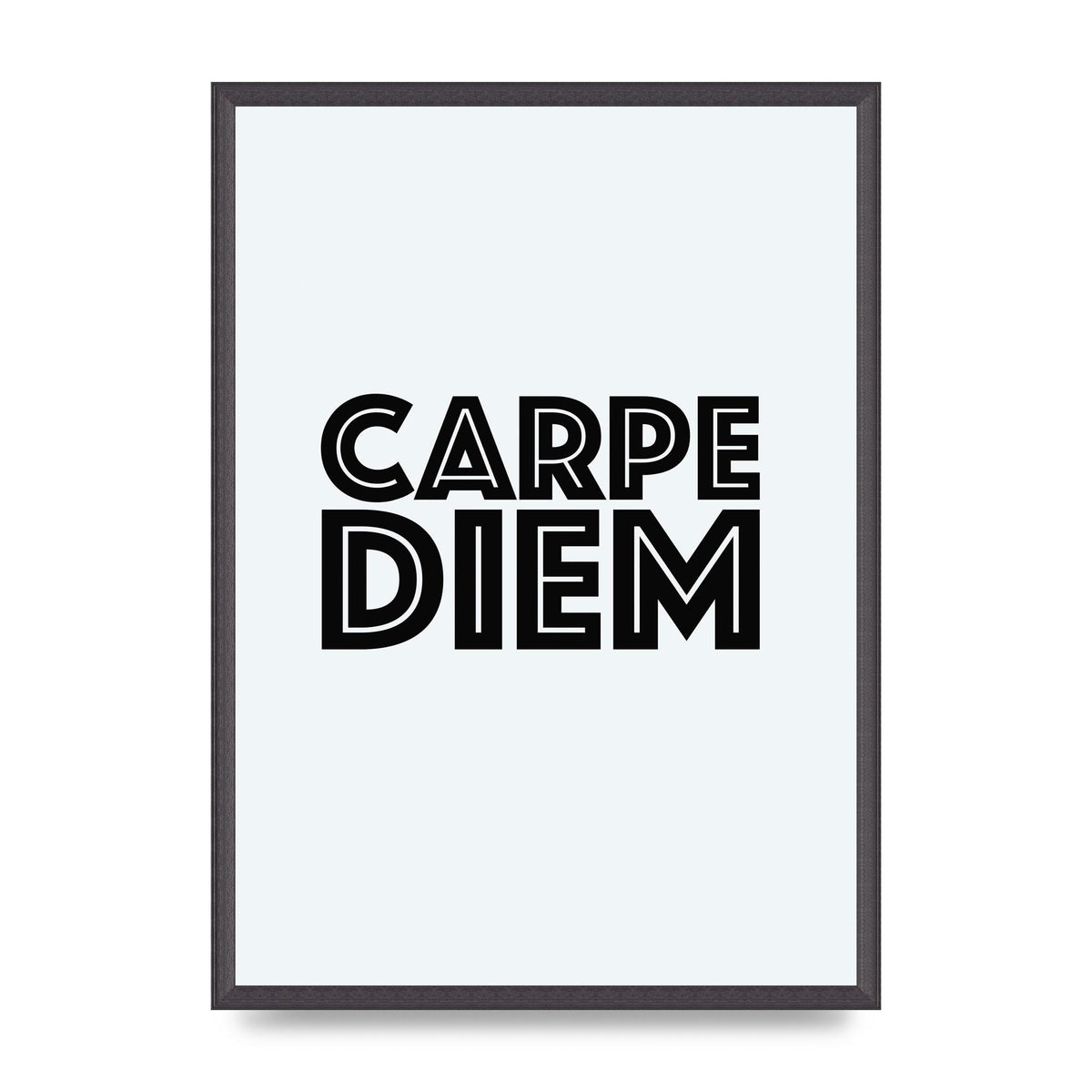 Carpe Diem White" Wall Art - A2 framed