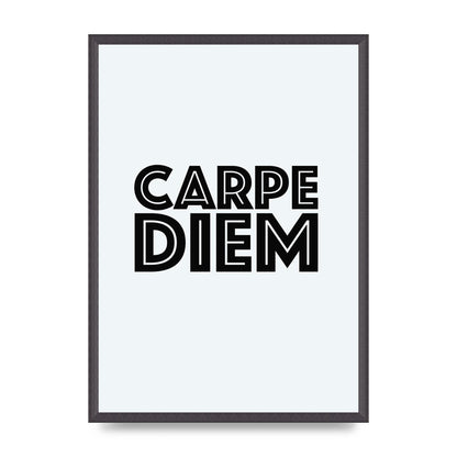 Carpe Diem White" Wall Art - A2 framed
