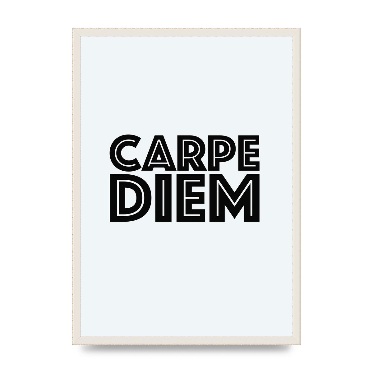 Carpe Diem White" Wall Art - A2 framed