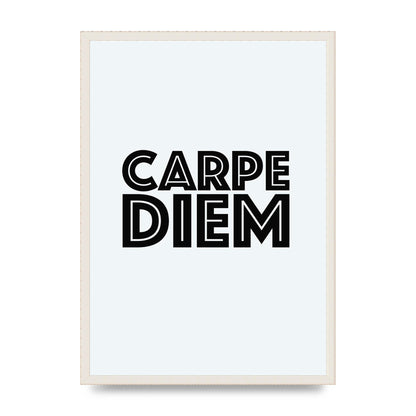 Carpe Diem White" Wall Art - A2 framed