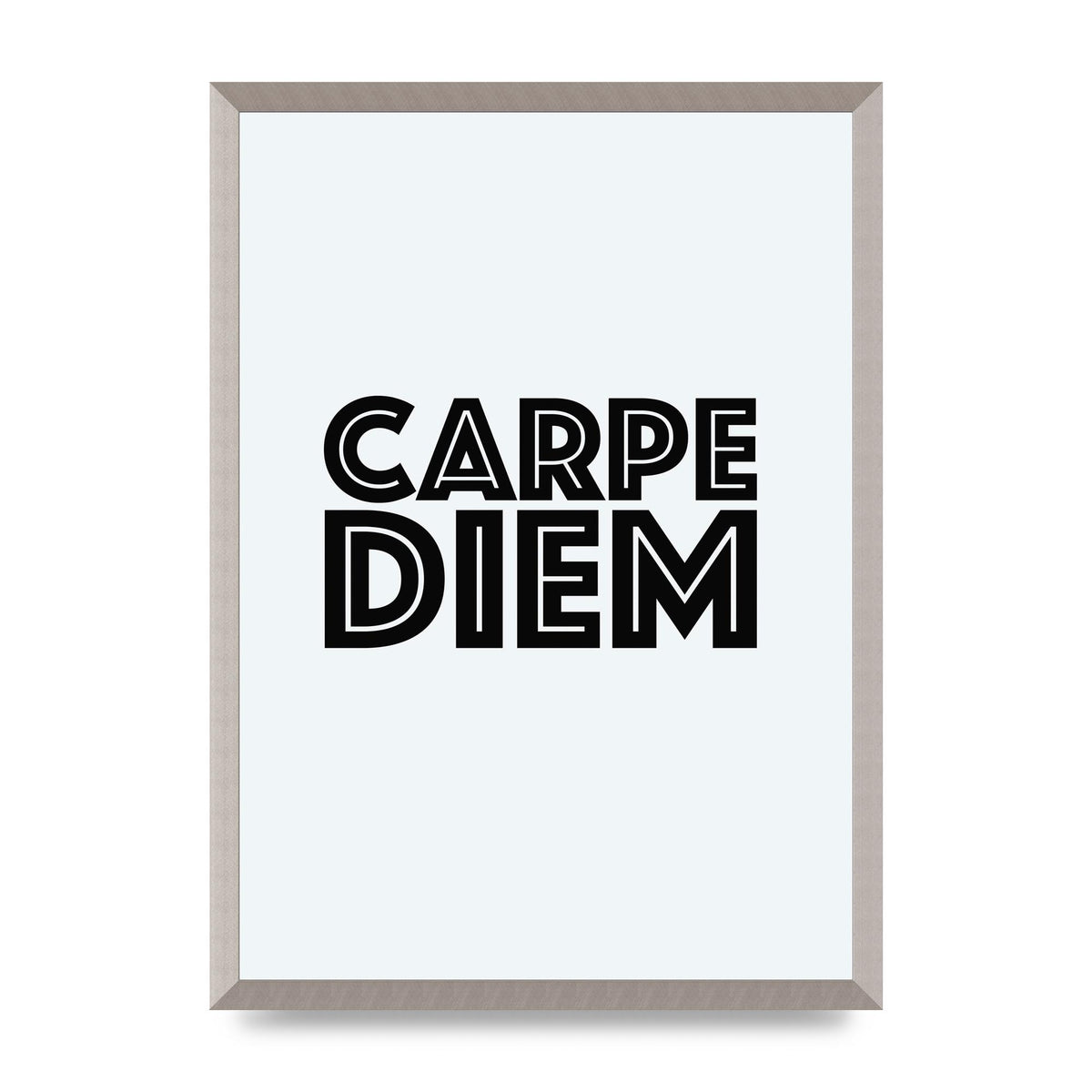 Carpe Diem White" Wall Art - A2 framed