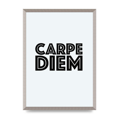 Carpe Diem White" Wall Art - A2 framed