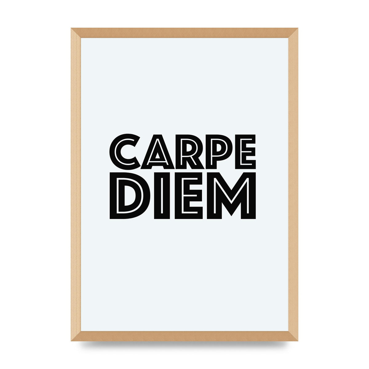 Carpe Diem White" Wall Art - A2 framed