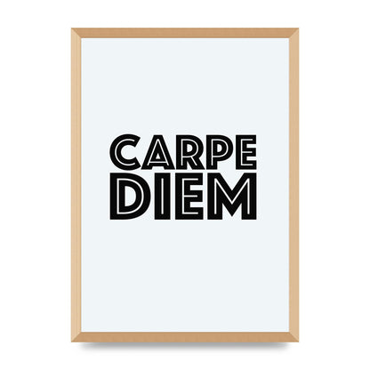 Carpe Diem White" Wall Art - A2 framed