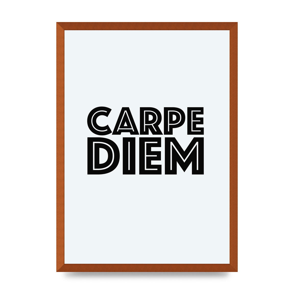 Carpe Diem White" Wall Art - A2 framed