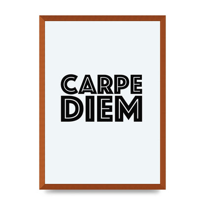Carpe Diem White" Wall Art - A2 framed