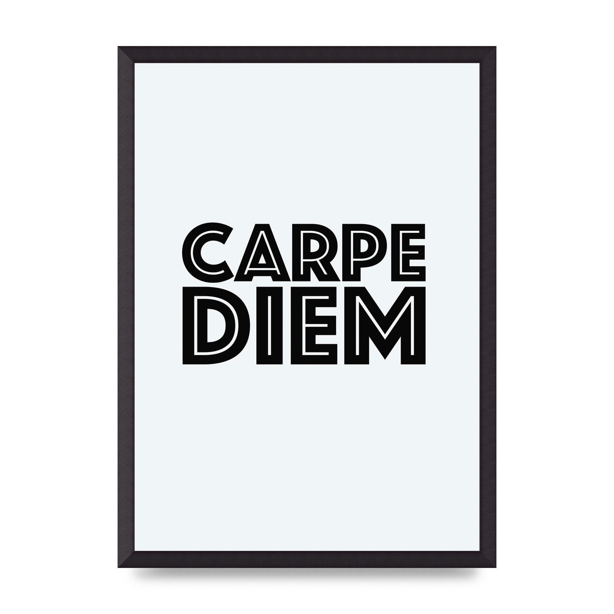 Carpe Diem White" Wall Art - A2 framed