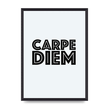 Carpe Diem White" Wall Art - A2 framed