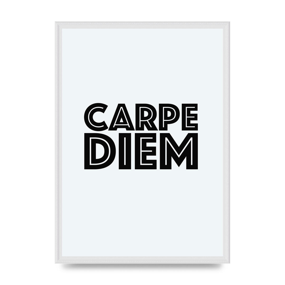 Carpe Diem White" Wall Art - A2 framed