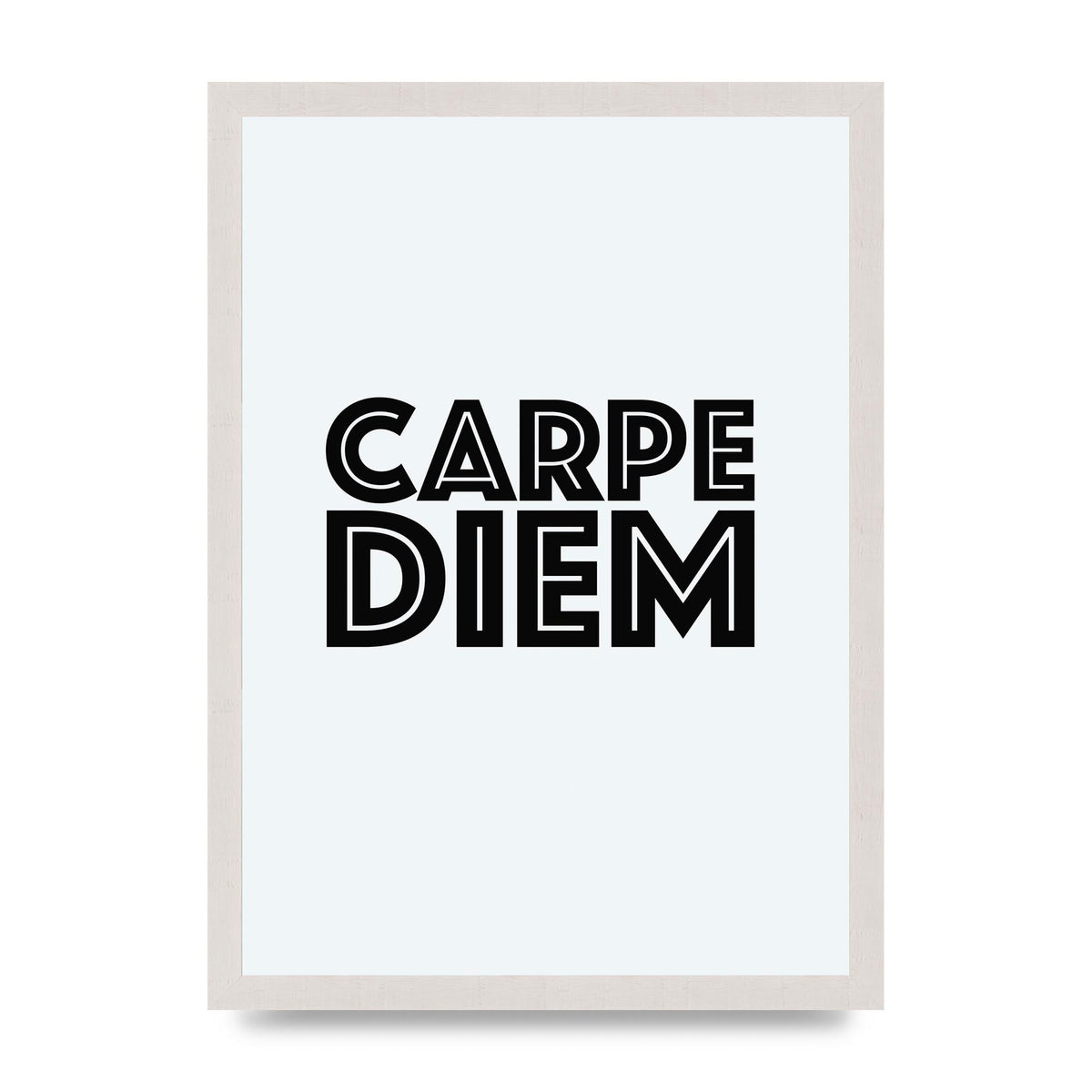 Carpe Diem White" Wall Art - A3 framed