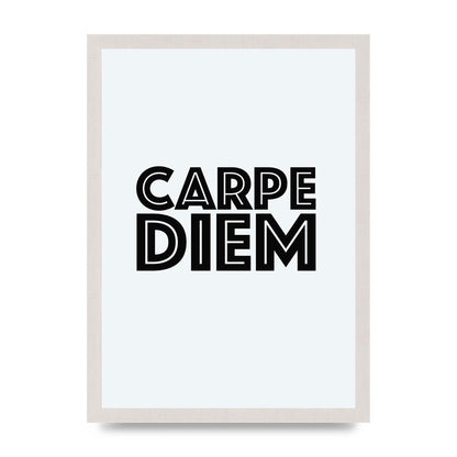 Carpe Diem White" Wall Art - A3 framed