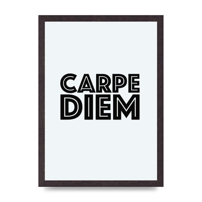 Carpe Diem White" Wall Art - A3 framed