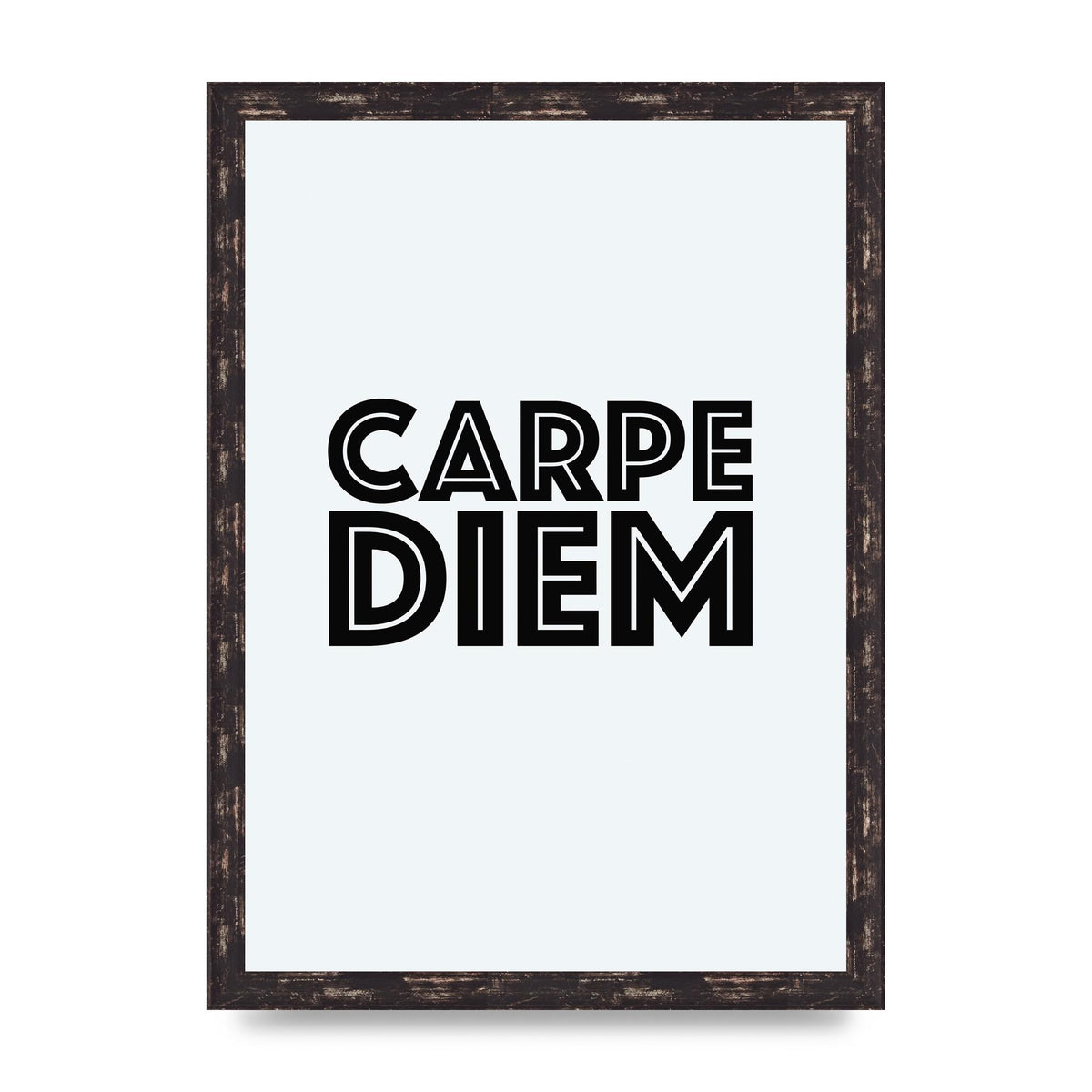 Carpe Diem White" Wall Art - A3 framed