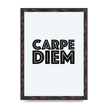 Carpe Diem White" Wall Art - A3 framed
