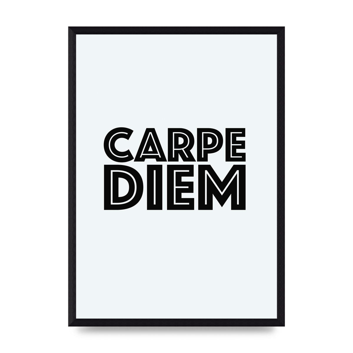 Carpe Diem White" Wall Art - A3 framed
