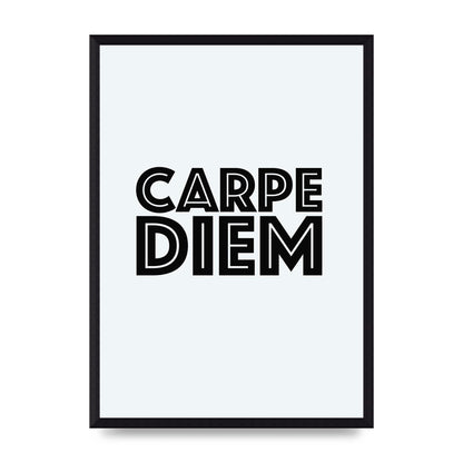 Carpe Diem White" Wall Art - A3 framed