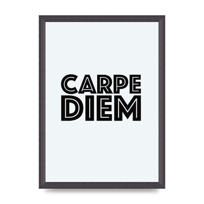 Carpe Diem White" Wall Art - A3 framed