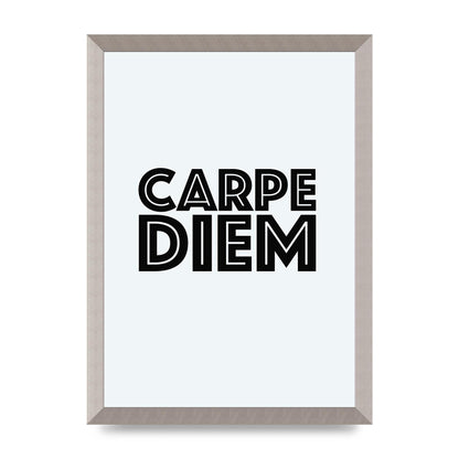 Carpe Diem White" Wall Art - A3 framed