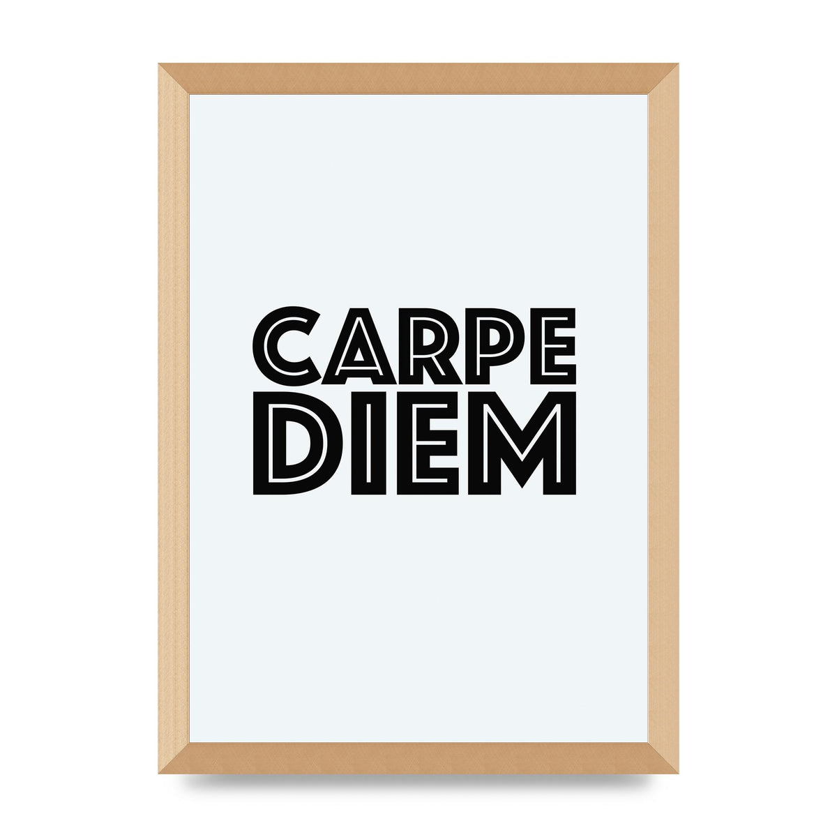 Carpe Diem White" Wall Art - A3 framed