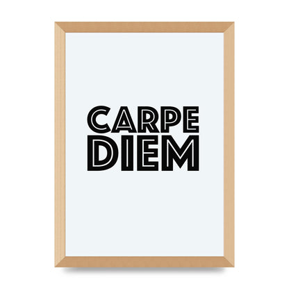 Carpe Diem White" Wall Art - A3 framed