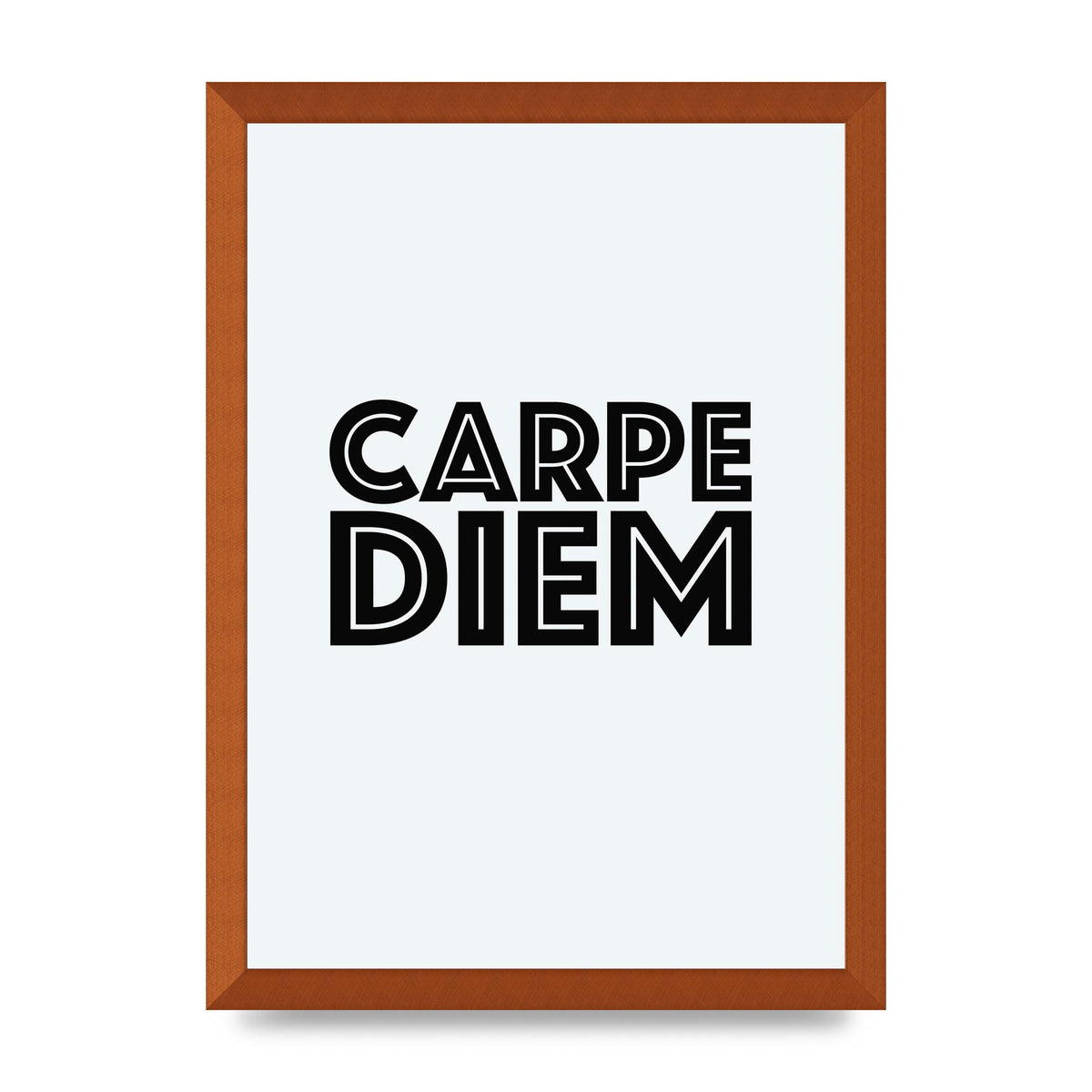 Carpe Diem White" Wall Art - A3 framed