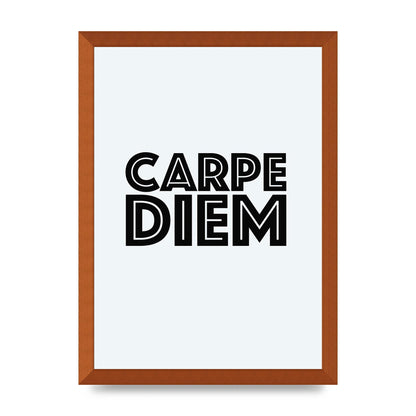 Carpe Diem White" Wall Art - A3 framed