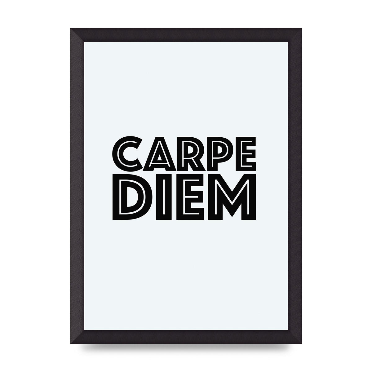 Carpe Diem White" Wall Art - A3 framed