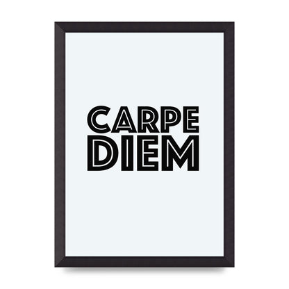 Carpe Diem White" Wall Art - A3 framed