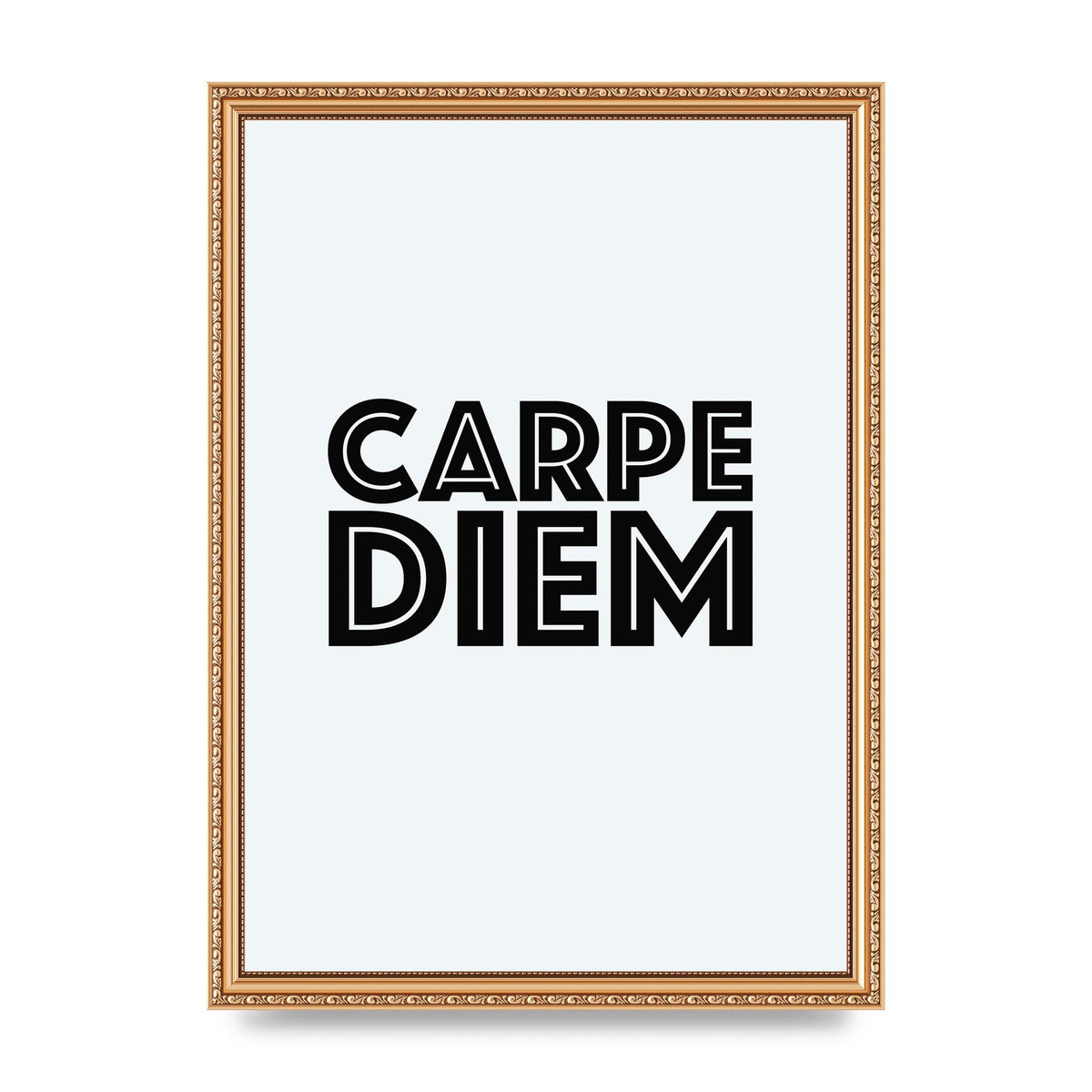Carpe Diem White" Wall Art - A3 framed