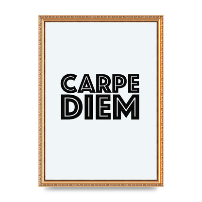 Carpe Diem White" Wall Art - A3 framed