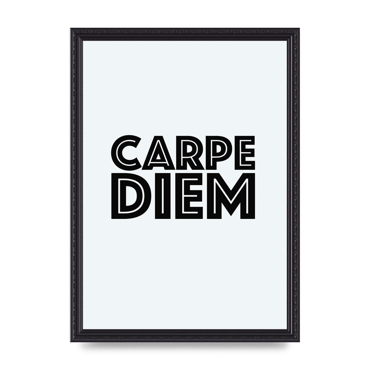 Carpe Diem White" Wall Art - A3 framed