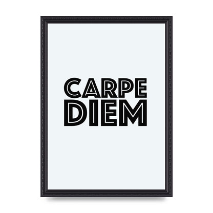 Carpe Diem White" Wall Art - A3 framed
