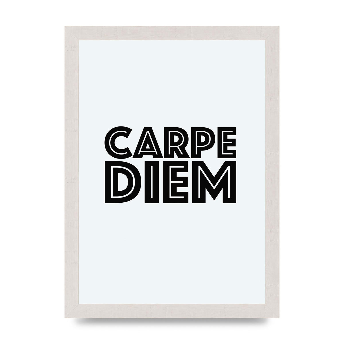 Carpe Diem White" Wall Art - A4 framed