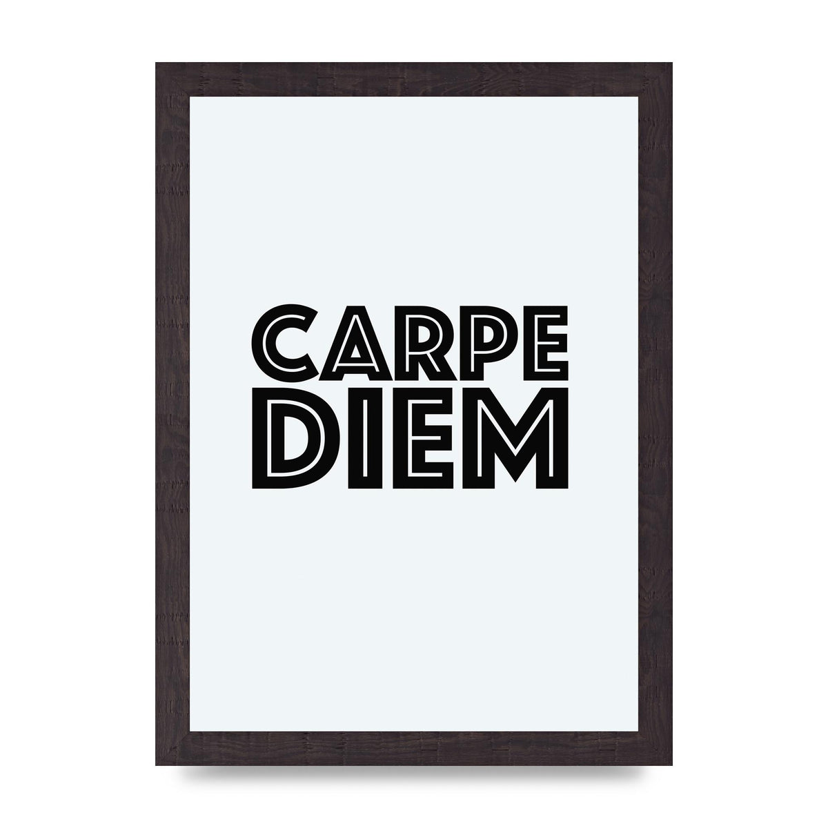 Carpe Diem White" Wall Art - A4 framed
