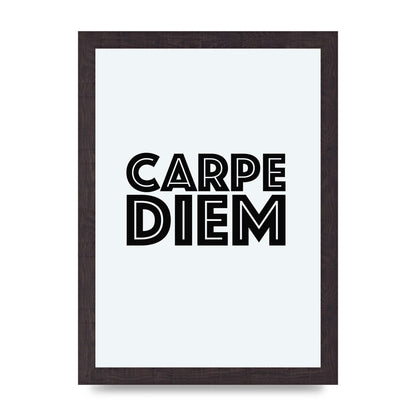 Carpe Diem White" Wall Art - A4 framed