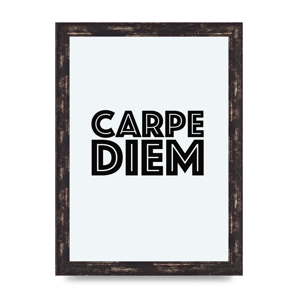 Carpe Diem White" Wall Art - A4 framed