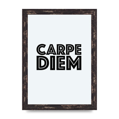 Carpe Diem White" Wall Art - A4 framed