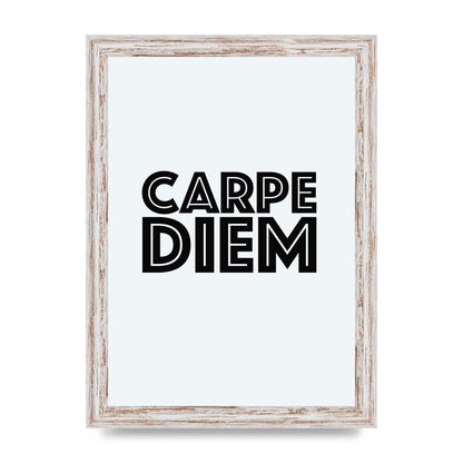 Carpe Diem White" Wall Art - A4 framed