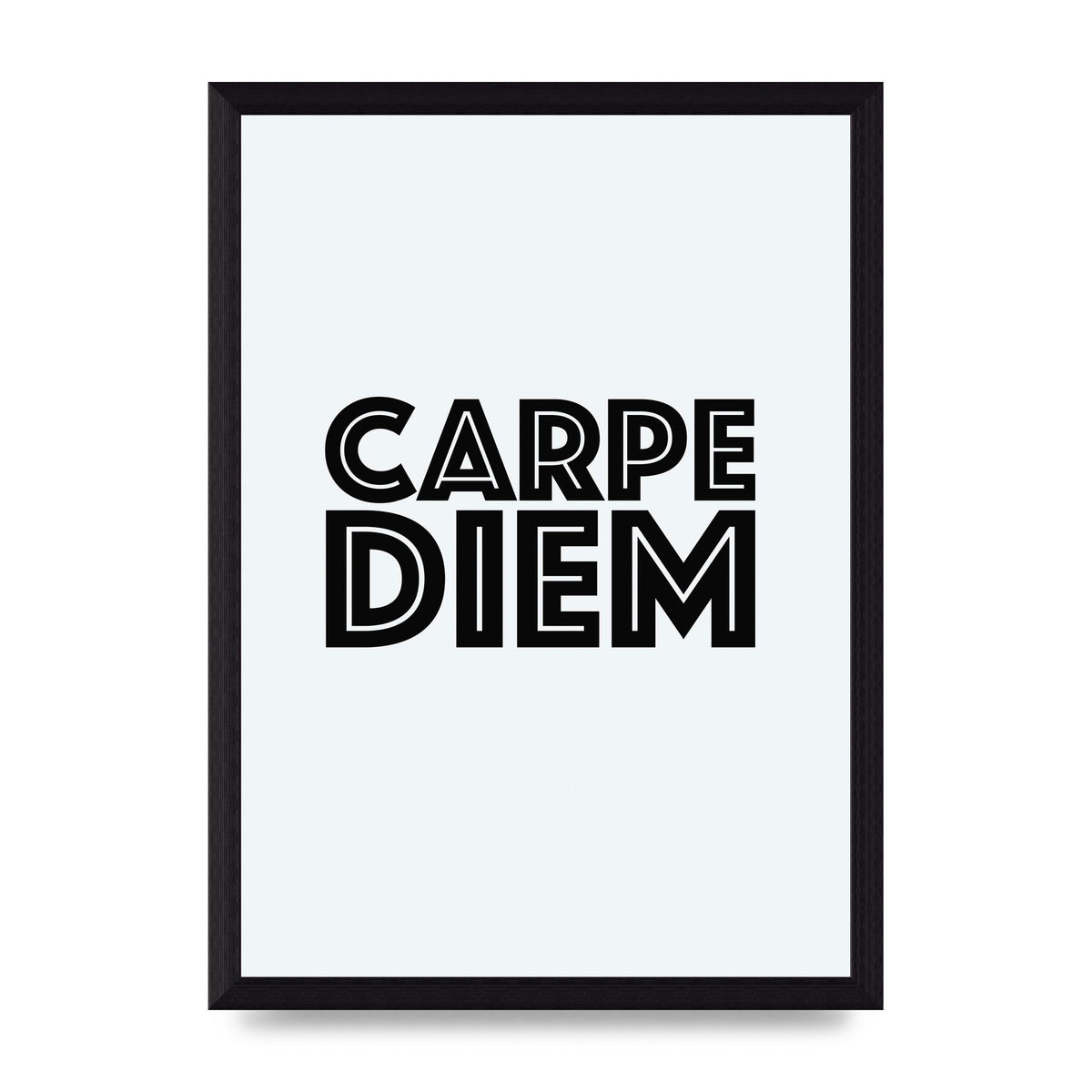 Carpe Diem White" Wall Art - A4 framed